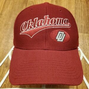 Vintage 90s Oklahoma Sooners Hat Adult SnapBack Crimson Twins Enterprise Wool